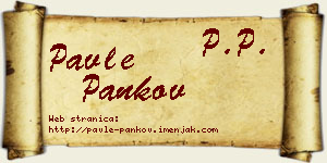 Pavle Pankov vizit kartica